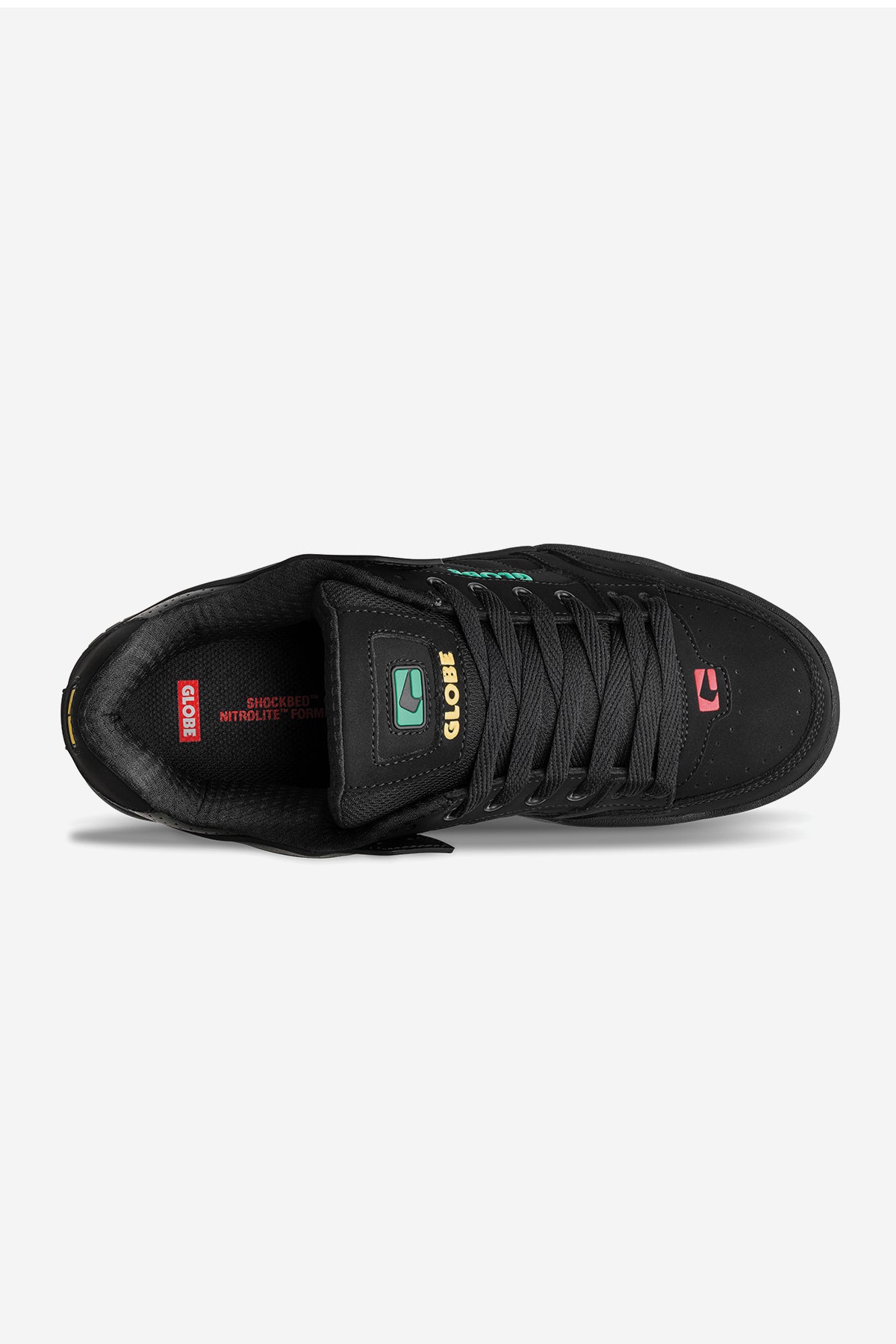 Globe Shoes - Tilt in colour Black Rasta top
