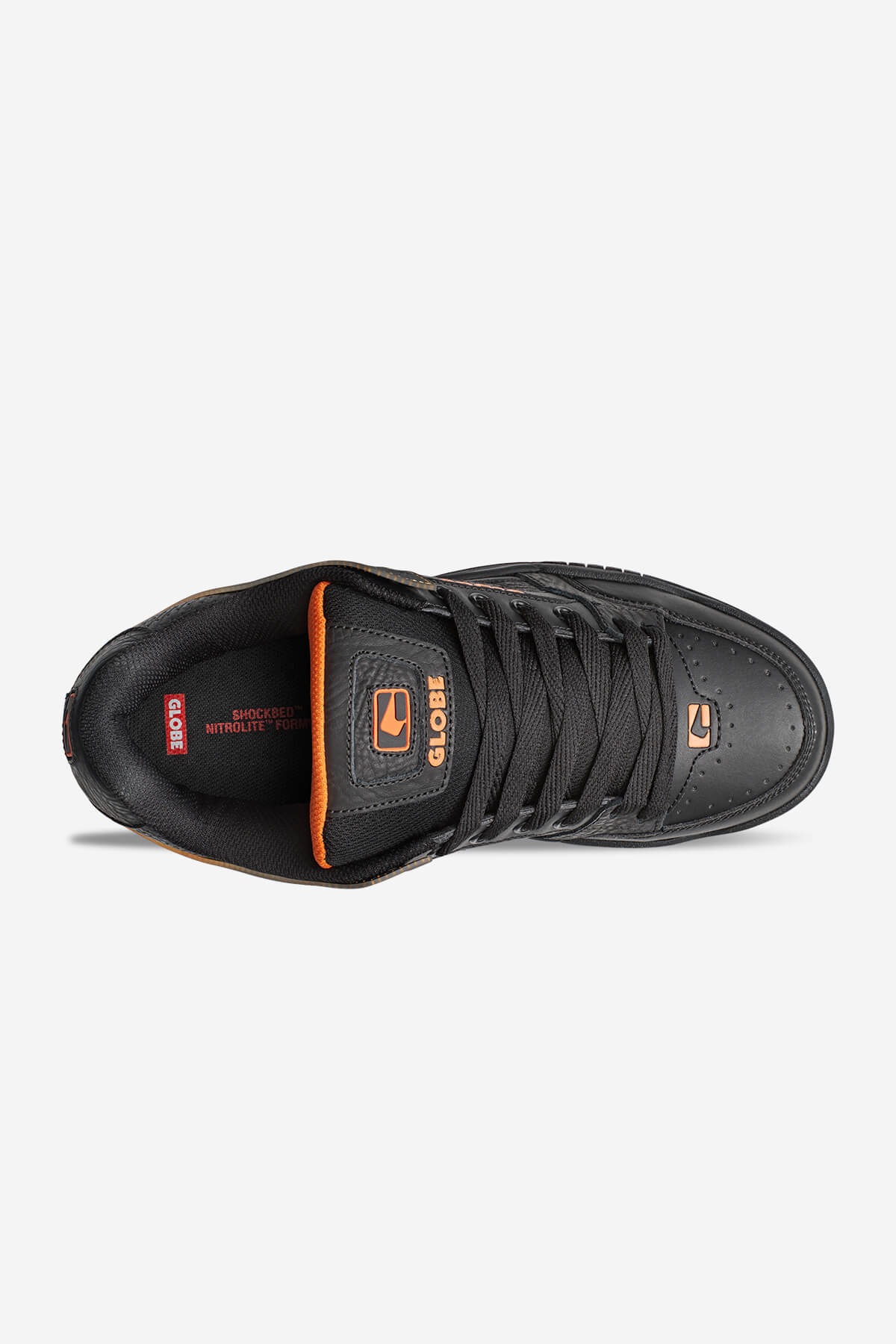 tilt noir orange fade skateboard chaussures