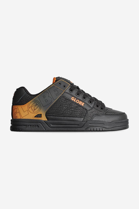 tilt black orange fade skate shoes