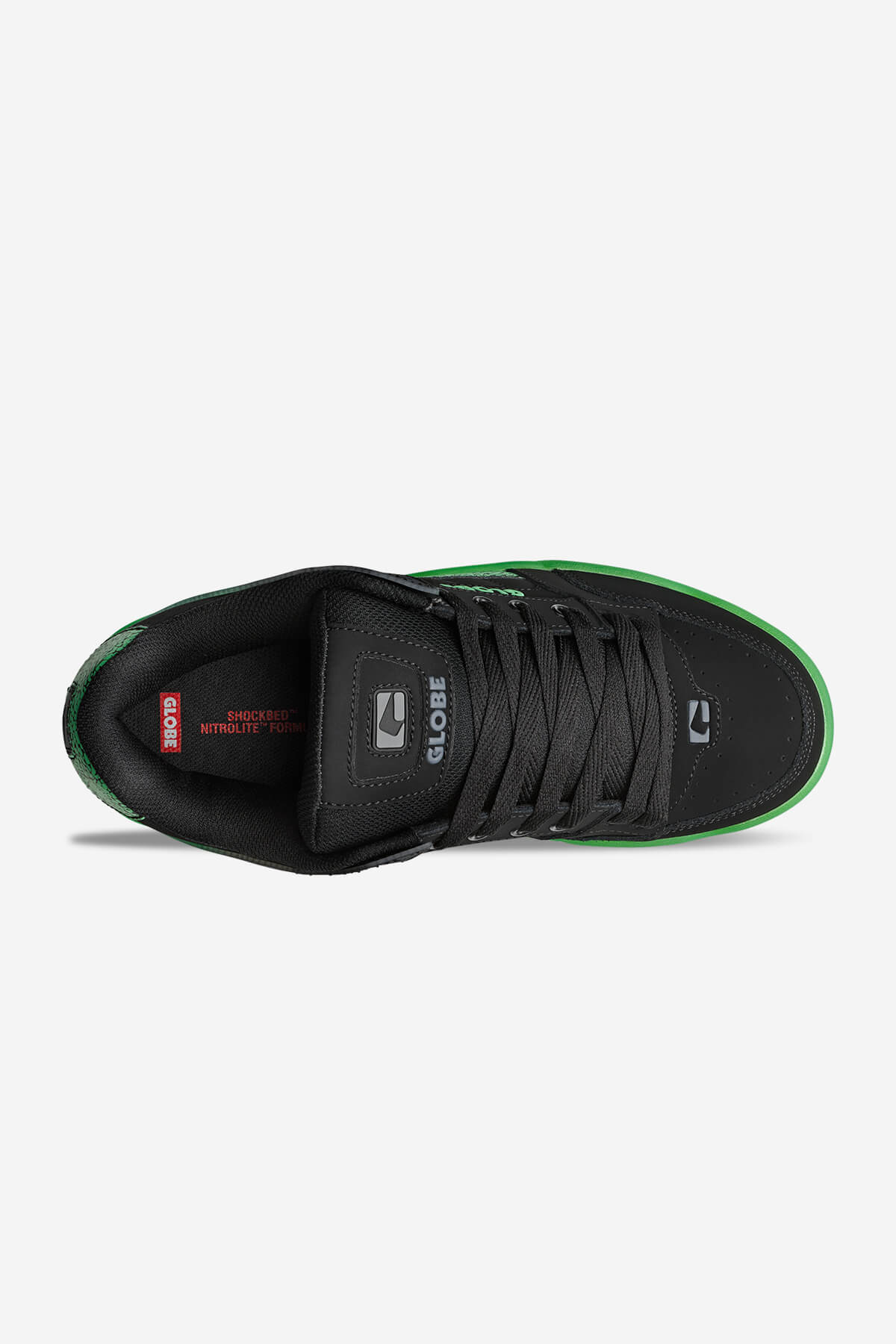 Chaussures basses Globe Tilt - Black/Green Stipple en Black/Green Stipple